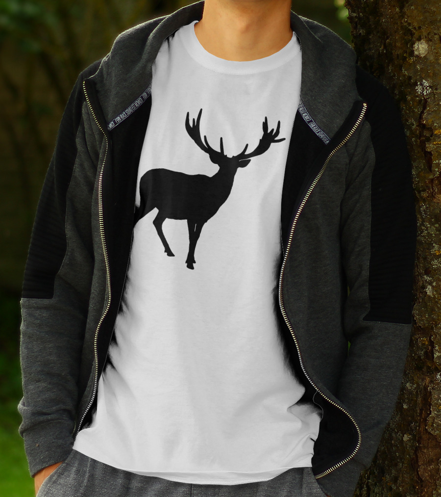 Silhouette Stag Deer Wildlife Nature T-Shirt