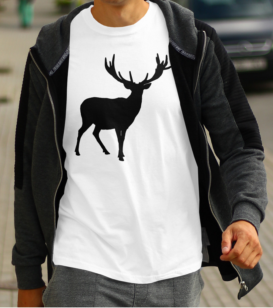Silhouette Stag Deer Wildlife Nature T-Shirt