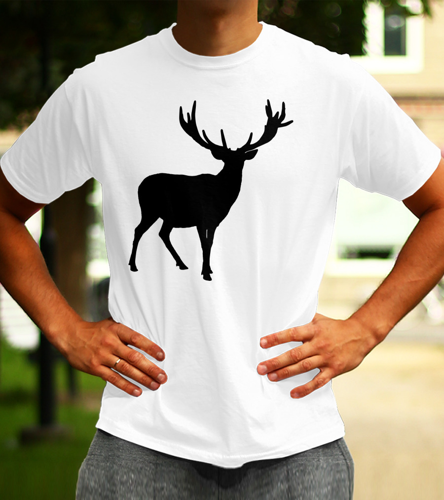 Silhouette Stag Deer Wildlife Nature T-Shirt
