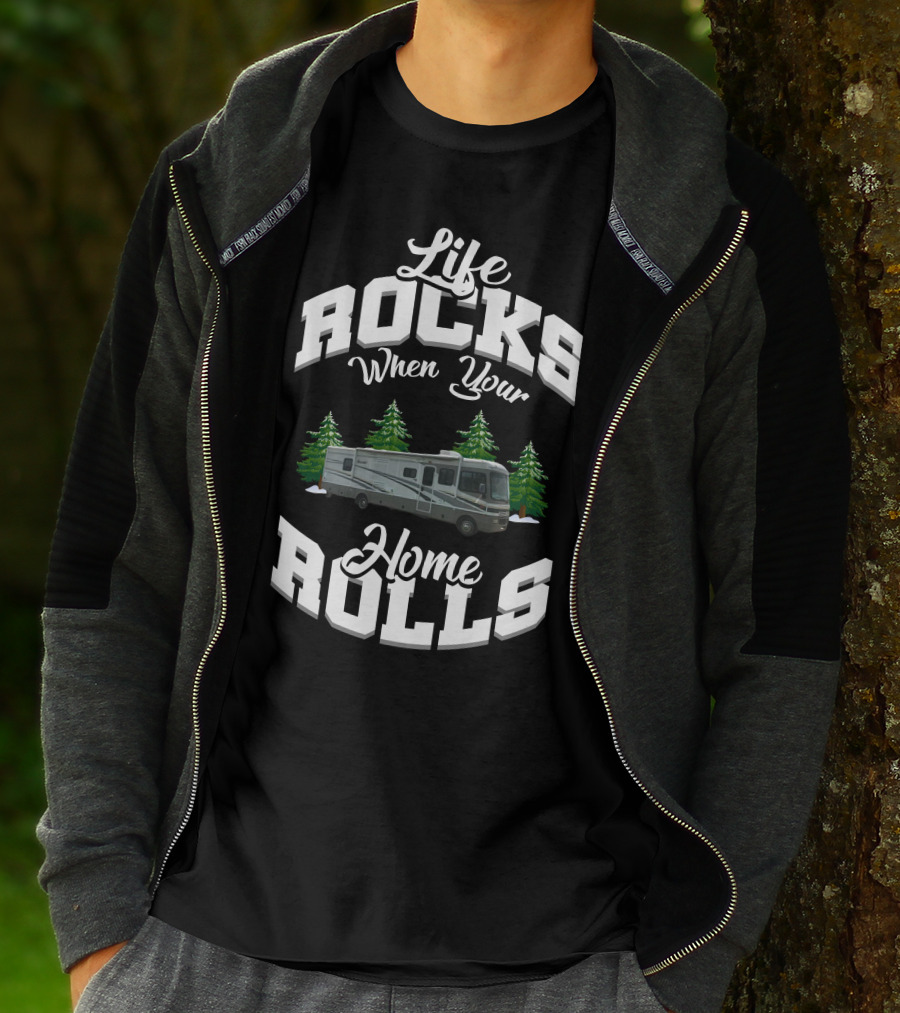 Life Rocks When Your Home Rolls Fleetwood Bounder T-Shirt