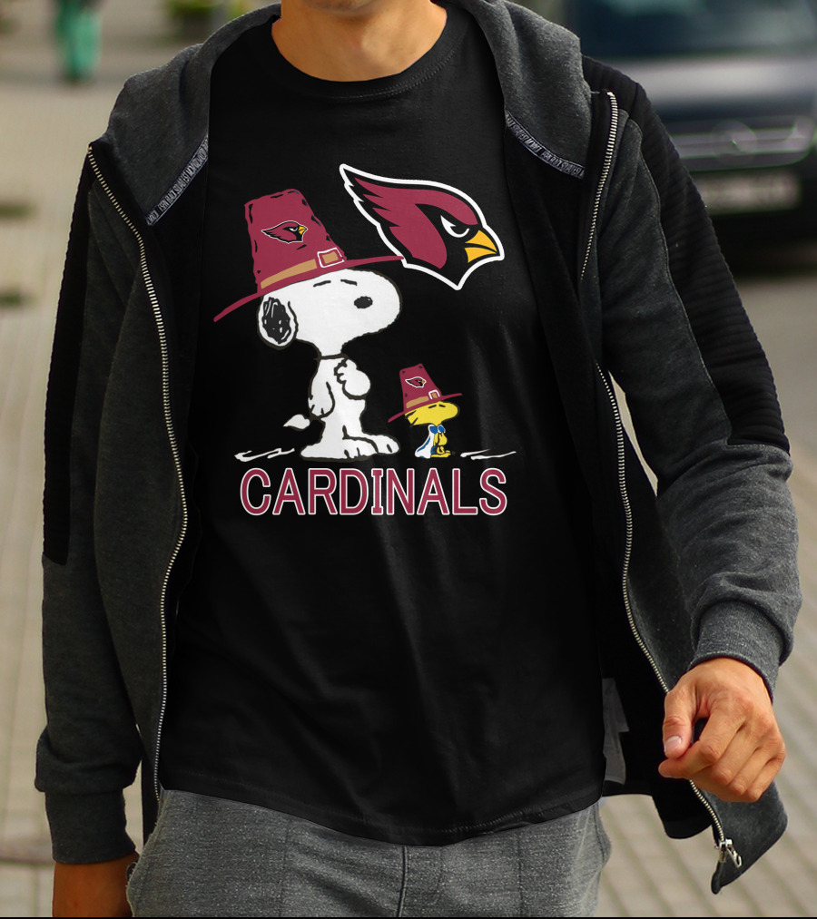 Cardinals Snoopy Woodstock Arizona Cardinals T-Shirt