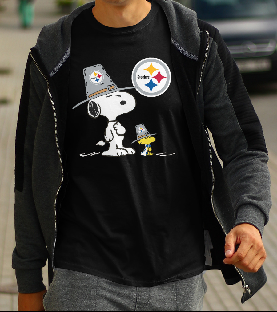 Steelers Snoopy Pilgrim Hats T-Shirt