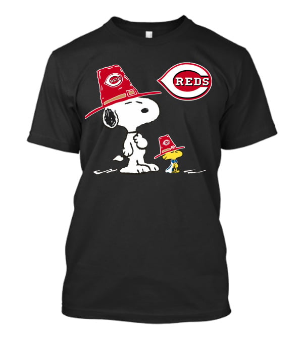 Cincinnati Reds Snoopy And Woodstock Baseball Fans T-Shirt