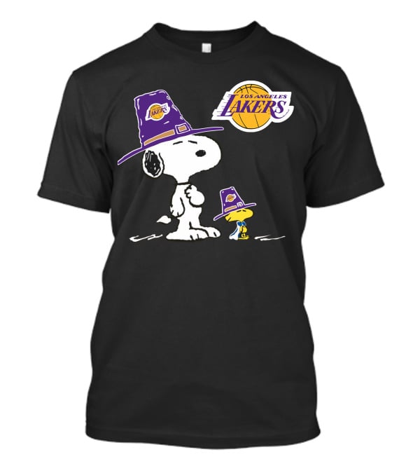 Los Angeles Lakers Snoopy Peanuts Basketball T-Shirt