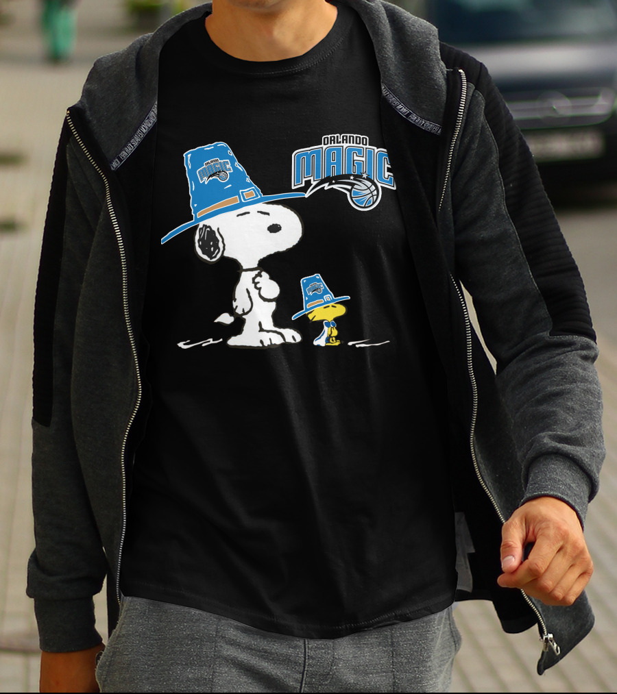 Orlando Magic Snoopy Woodstock NBA Collaboration T-Shirt