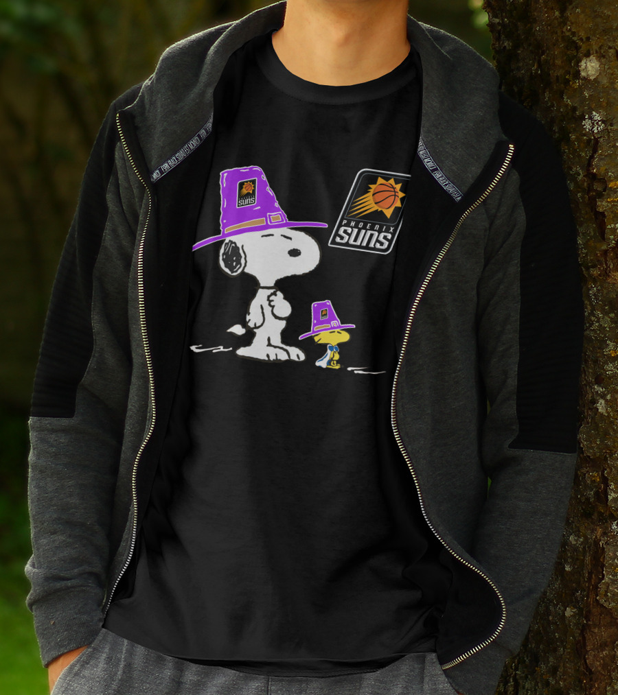 Phoenix Suns Snoopy Woodstock Pilgrim Hats T-Shirt