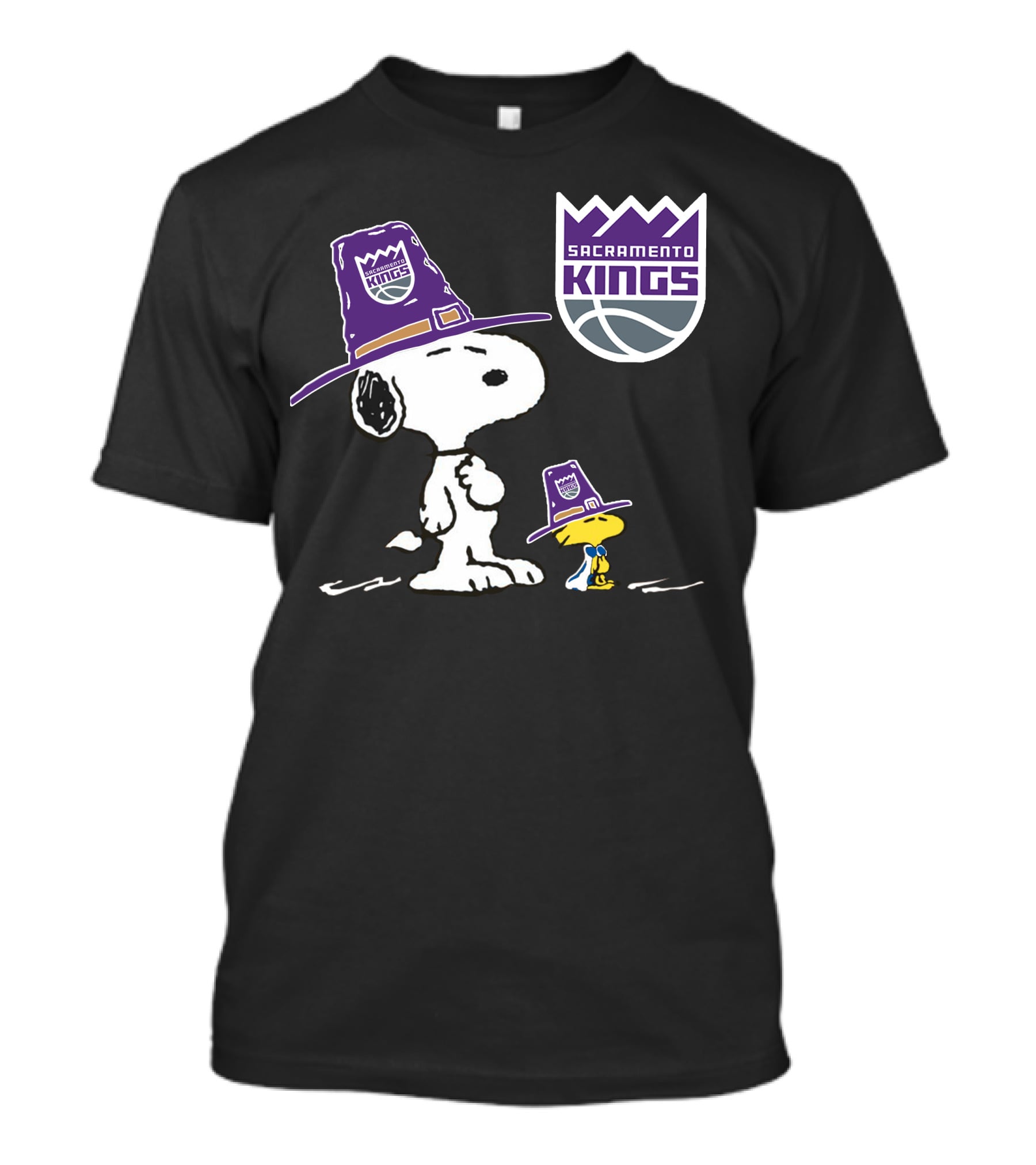Sacramento Kings Snoopy Woodstock Thanksgiving Hats T-Shirt