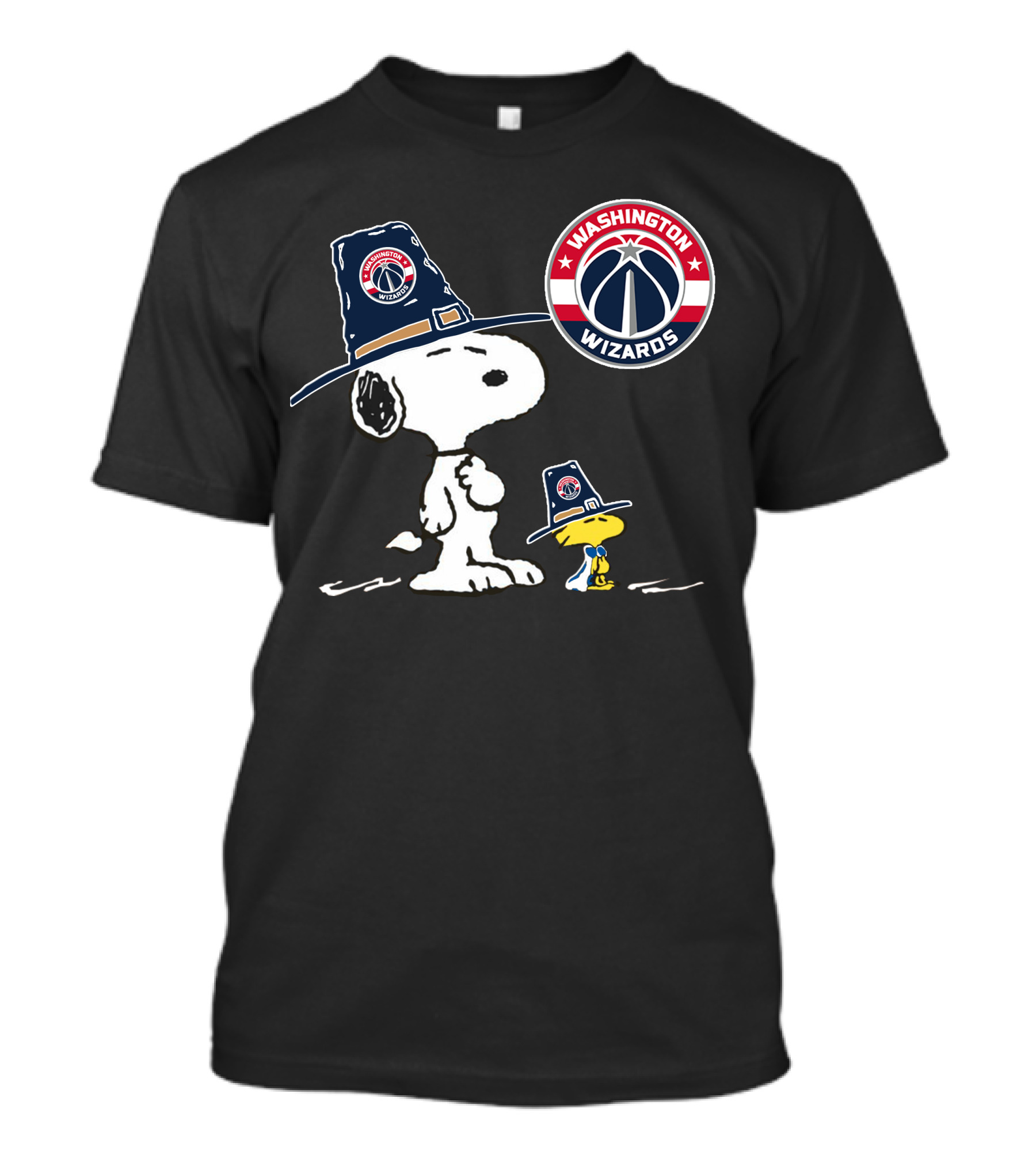 Washington Wizards Snoopy Woodstock Pilgrim Hats T-Shirt