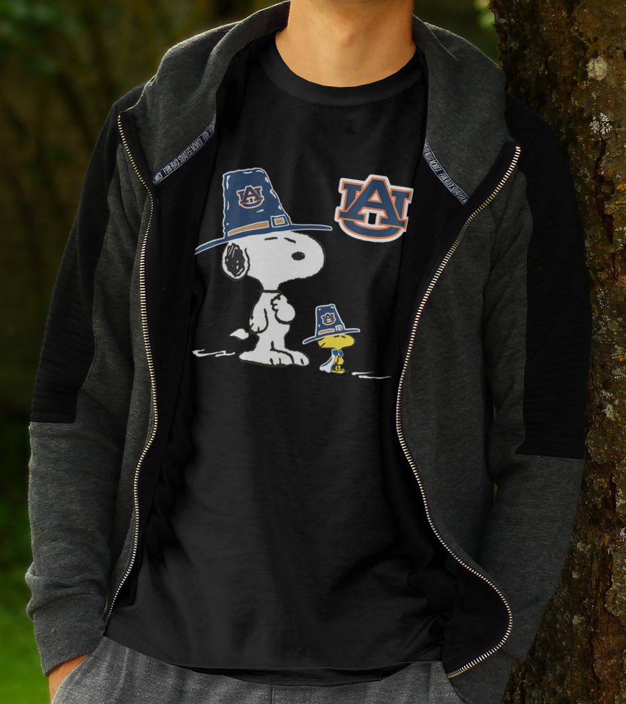 Auburn Snoopy Woodstock Thanksgiving Hat T-Shirt