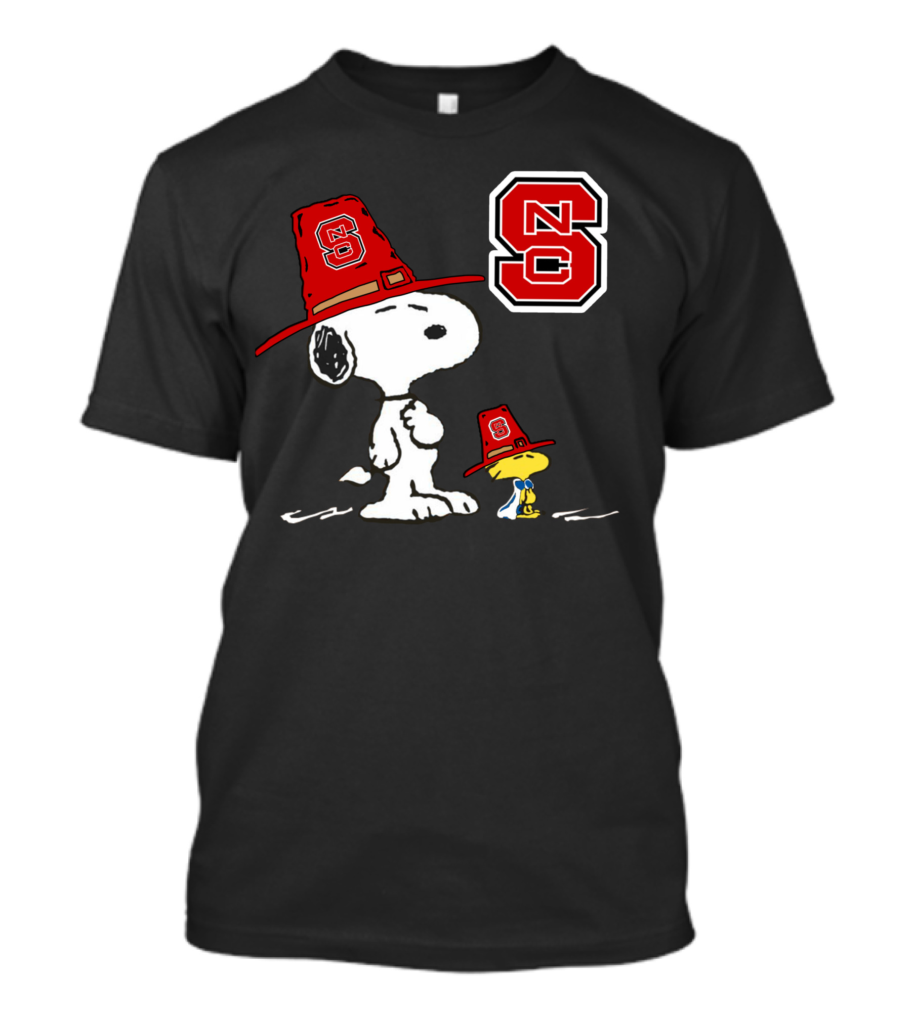 North Carolina State Wolfpack Snoopy Woodstock NC State T-Shirt