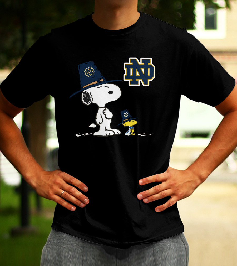 Notre Dame Fighting Irish Snoopy And Woodstock ND T-Shirt