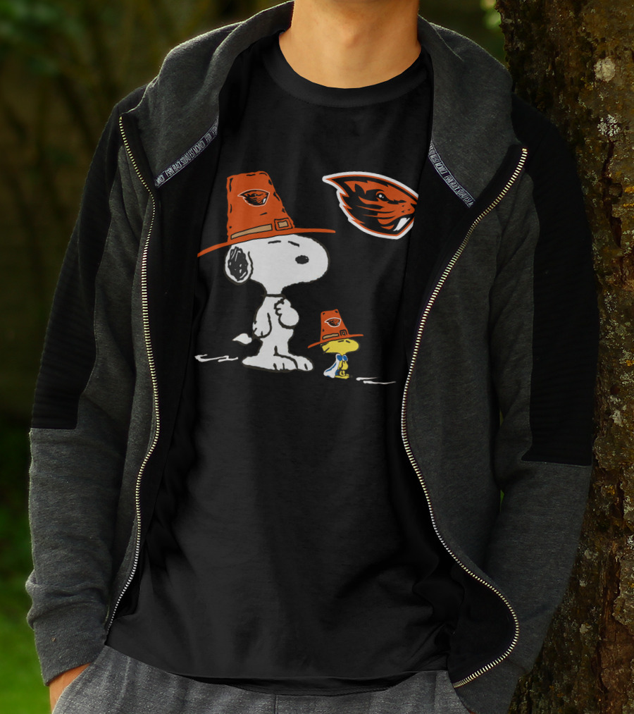 Oregon State Beavers Snoopy Woodstock T-Shirt