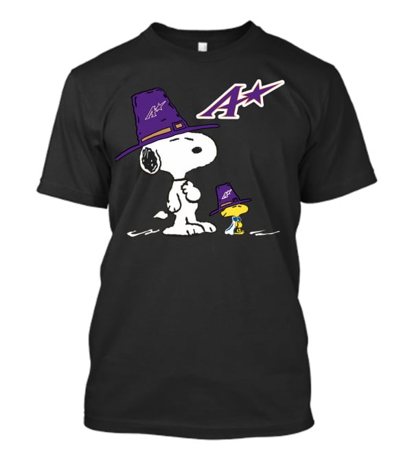 Evansville Snoopy Purple A Star Hat T-Shirt