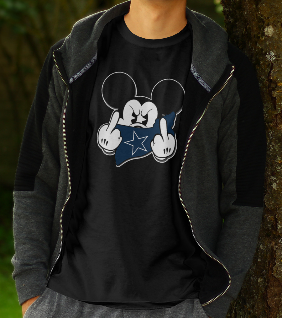 Mickey Mouse Dallas Cowboys Fan Gesture T-Shirt