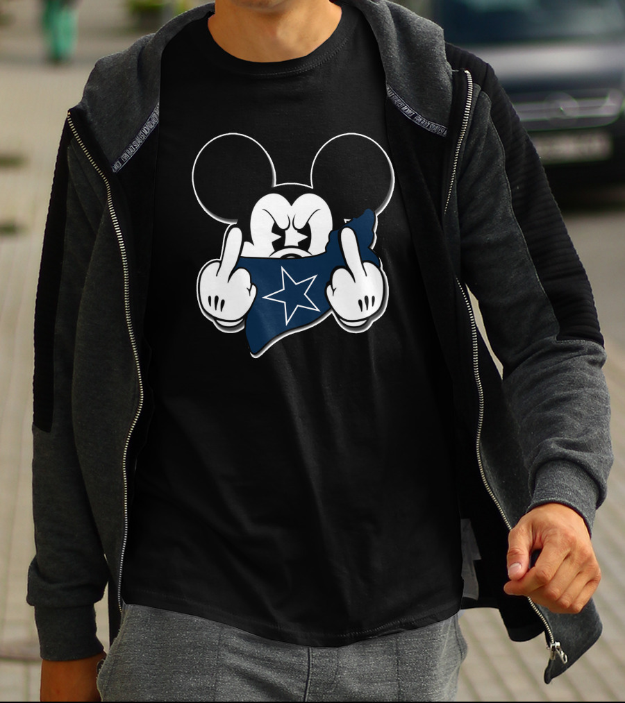 Mickey Mouse Dallas Cowboys Fan Gesture T-Shirt