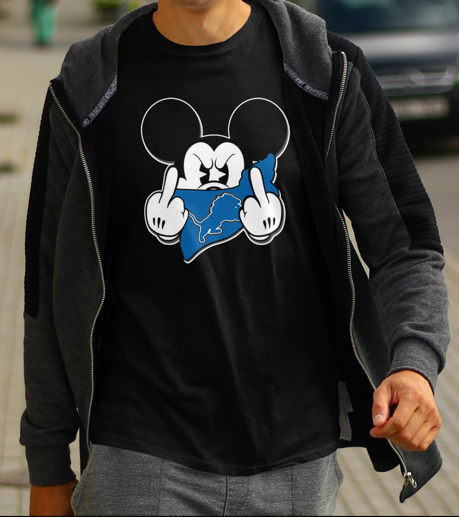 Mickey Mouse Detroit Lions Gesture T-Shirt