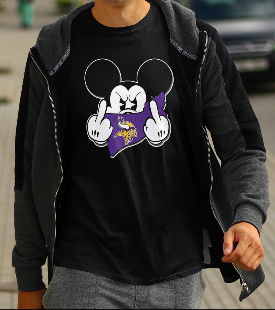 Mickey Mouse Minnesota Vikings Nfl Crossover T-Shirt