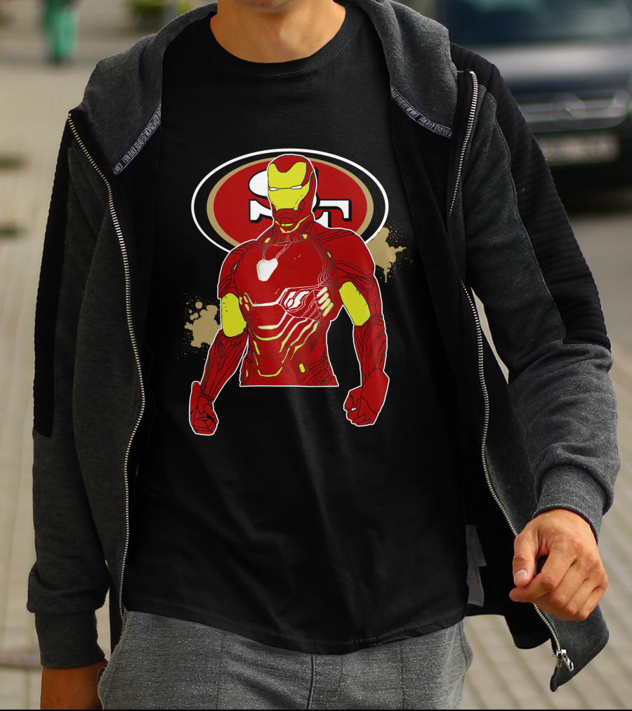 Iron Man And San Francisco 49ers Fusion T-Shirt
