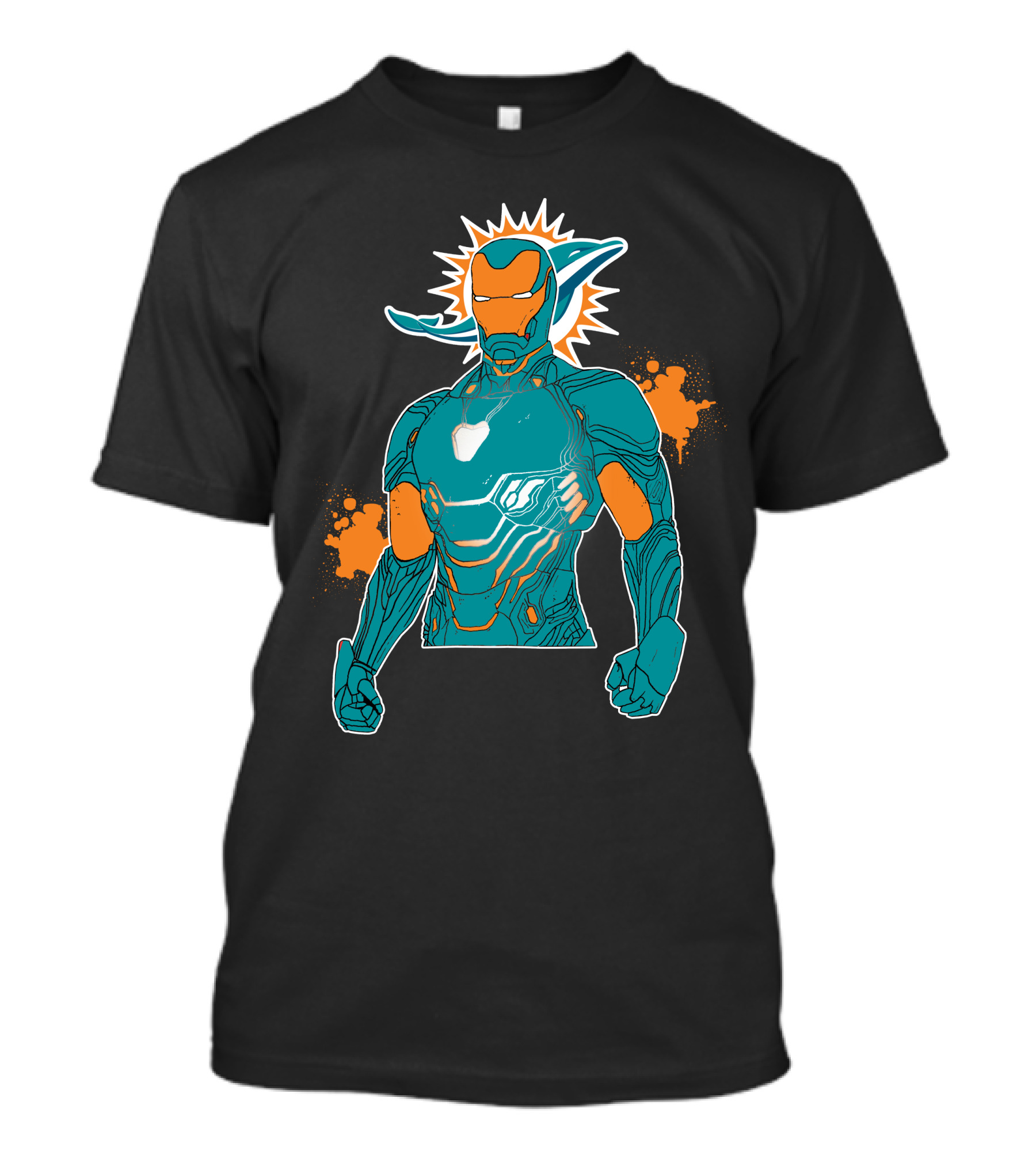 Miami Dolphins Iron Man Crossover T-Shirt