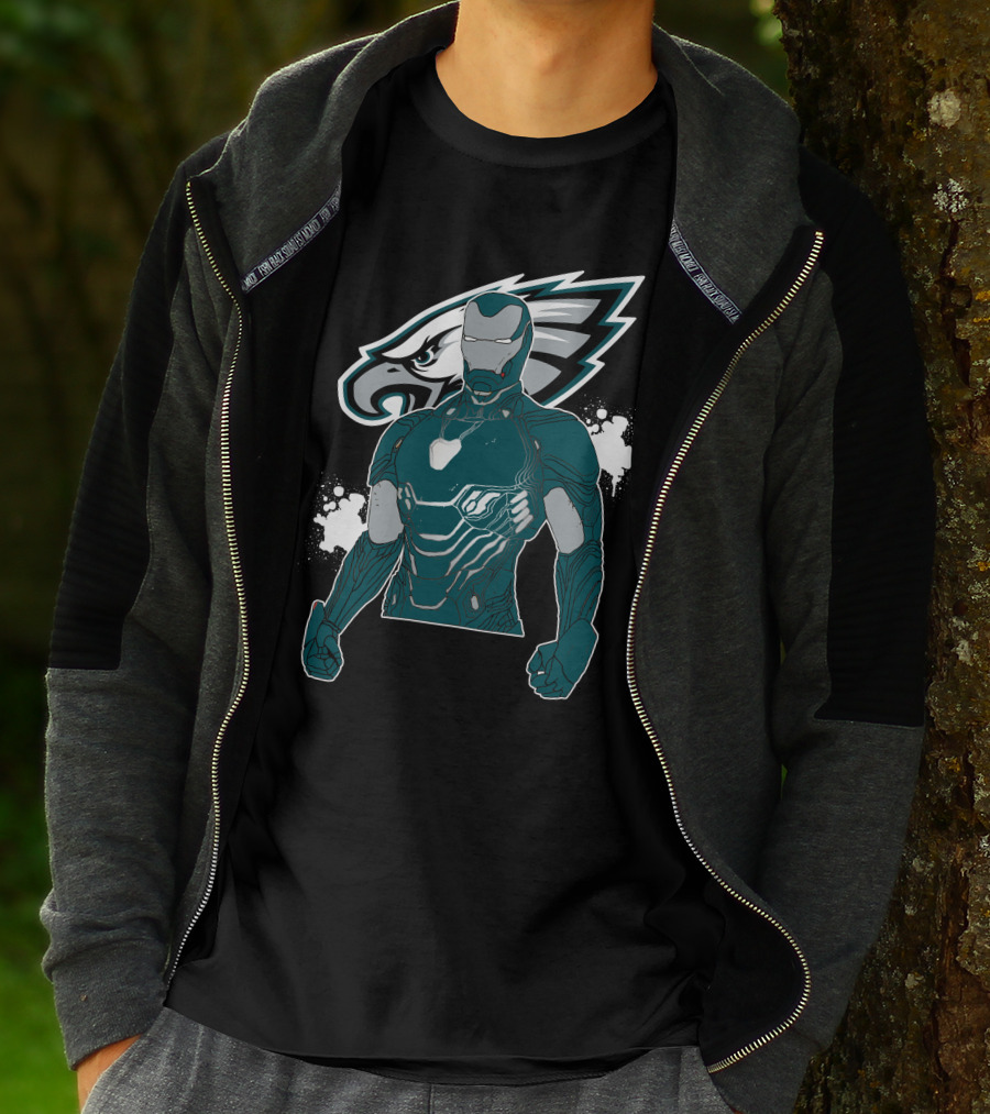 Iron Man And Philadelphia Eagles Fusion T-Shirt