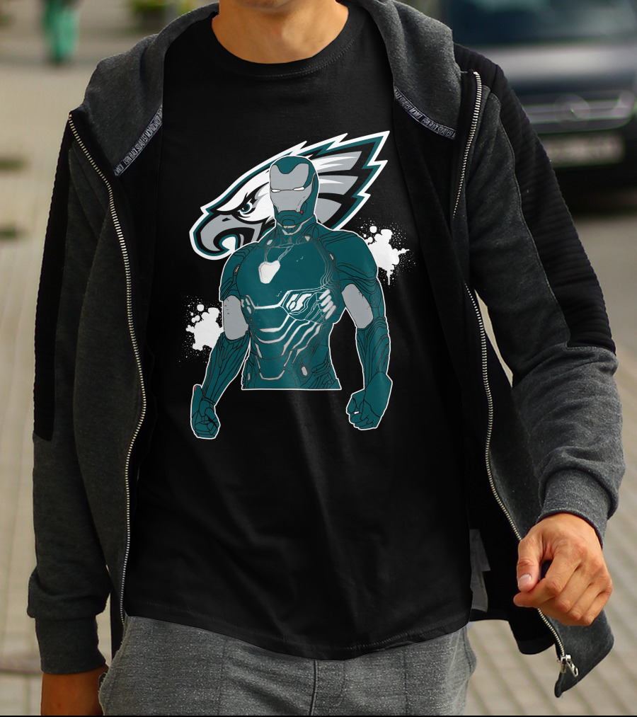 Iron Man And Philadelphia Eagles Fusion T-Shirt