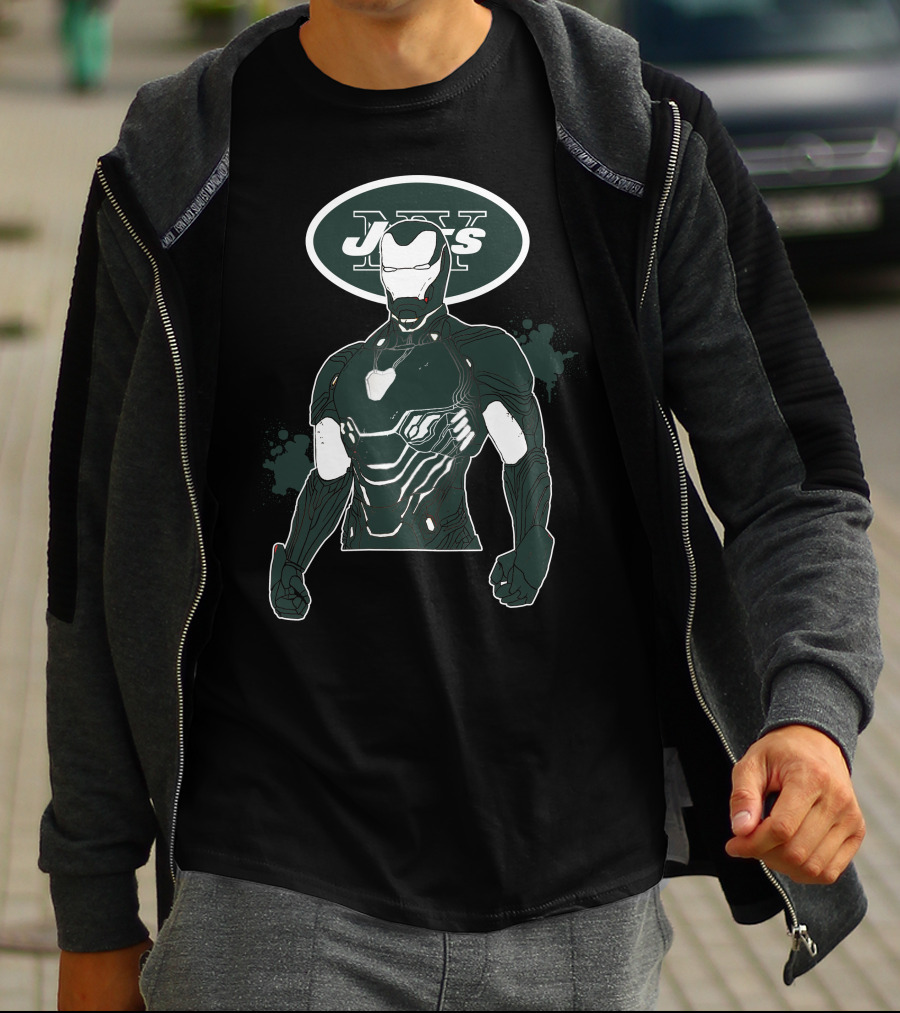 Iron Man New York Jets Mashup T-Shirt