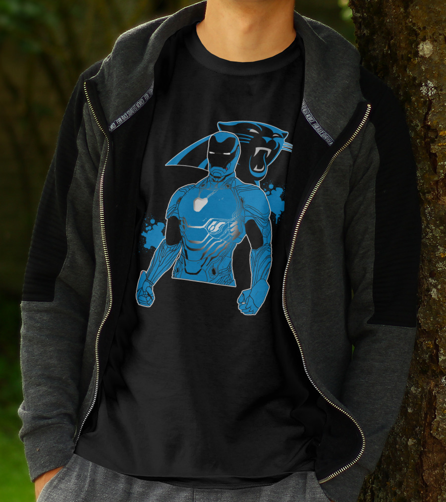 Iron Man Panther Fusion Artwork T-Shirt