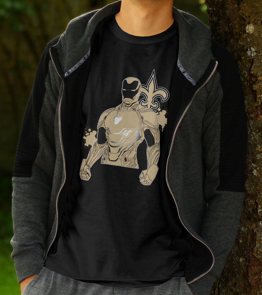 Iron Man New Orleans Saints Crossover T-Shirt