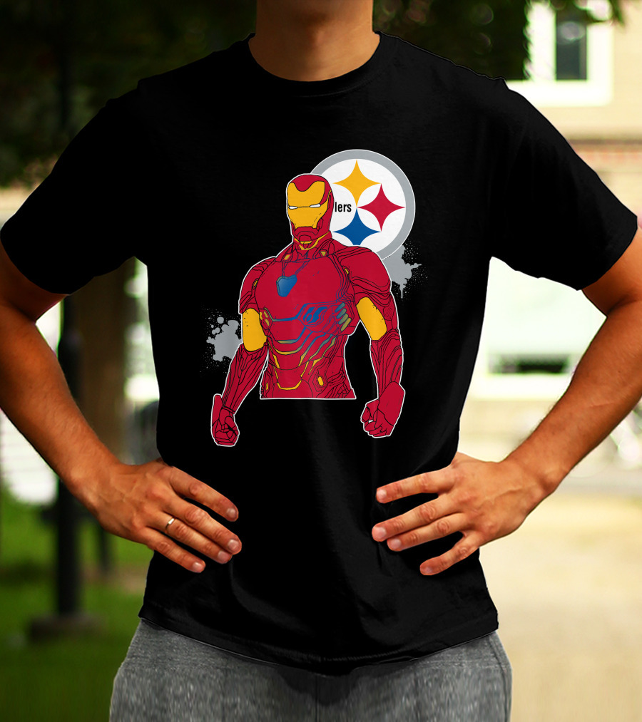 Iron Man With Steelers T-Shirt