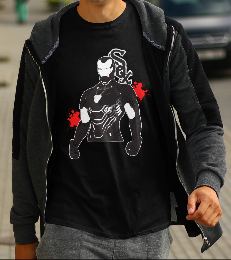 Iron Man Marvel Chicago White Sox Mlb Crossover T-Shirt