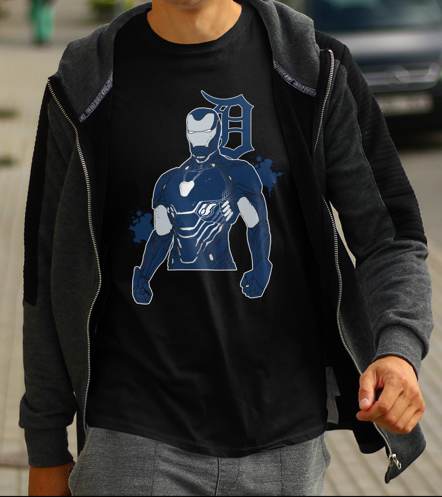 Iron Man Detroit Tigers Crossover With Iconic D T-Shirt