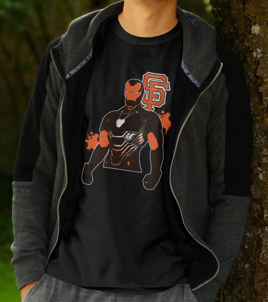 Iron Man San Francisco Giants Fan Crossover T-Shirt
