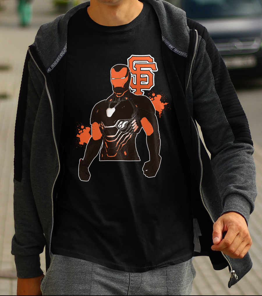 Iron Man San Francisco Giants Fan Crossover T-Shirt