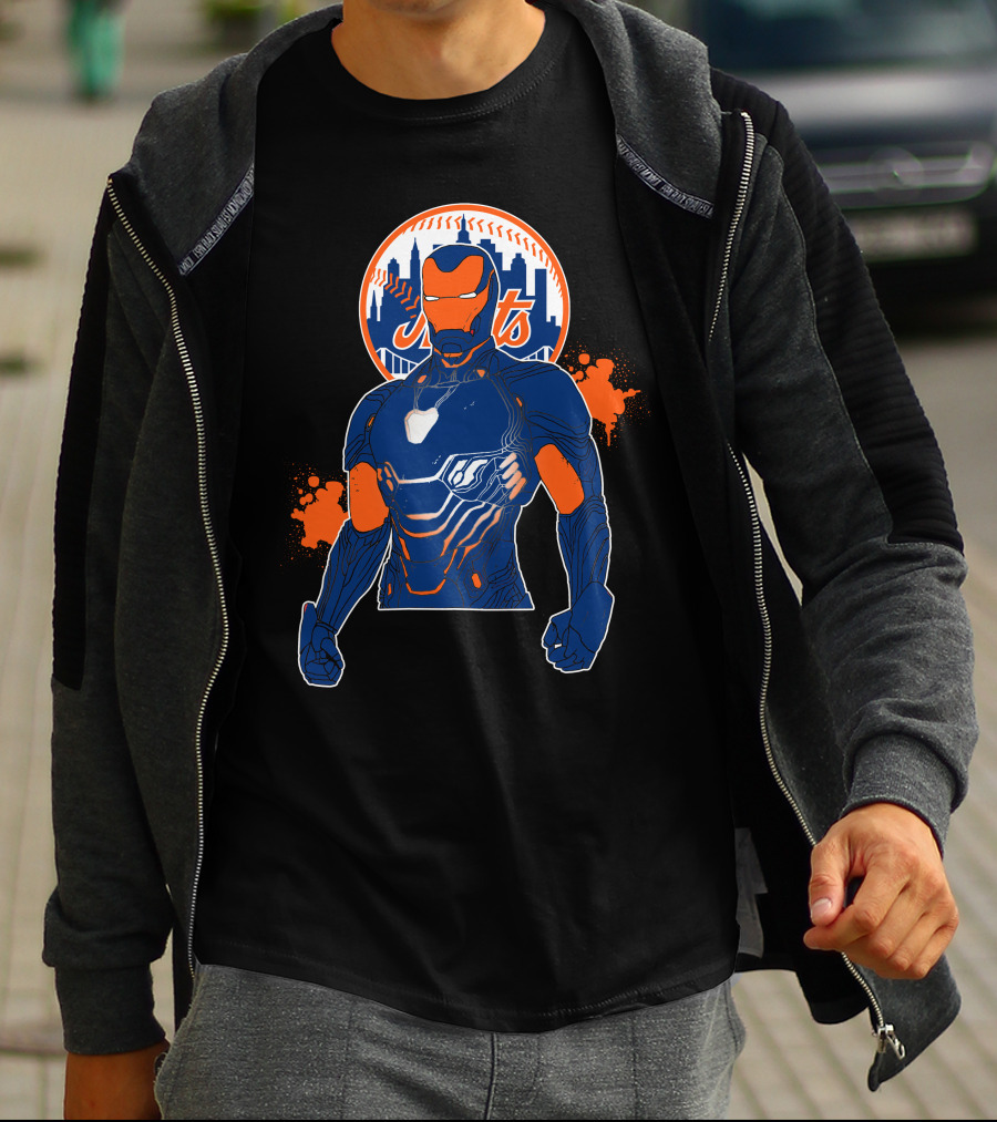 Iron Man New York Mets Crossover T-Shirt