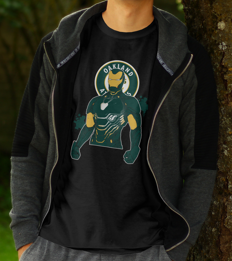 Iron Man Oakland Athletics Crossover T-Shirt