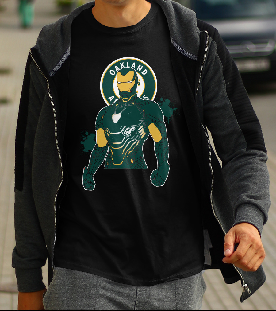 Iron Man Oakland Athletics Crossover T-Shirt