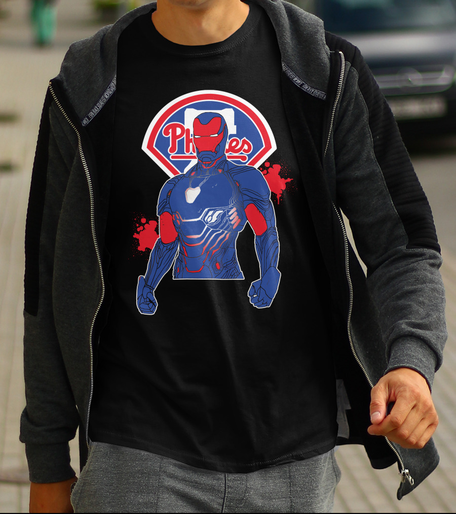 Iron Man Phillies Philadelphia Collaboration T-Shirt