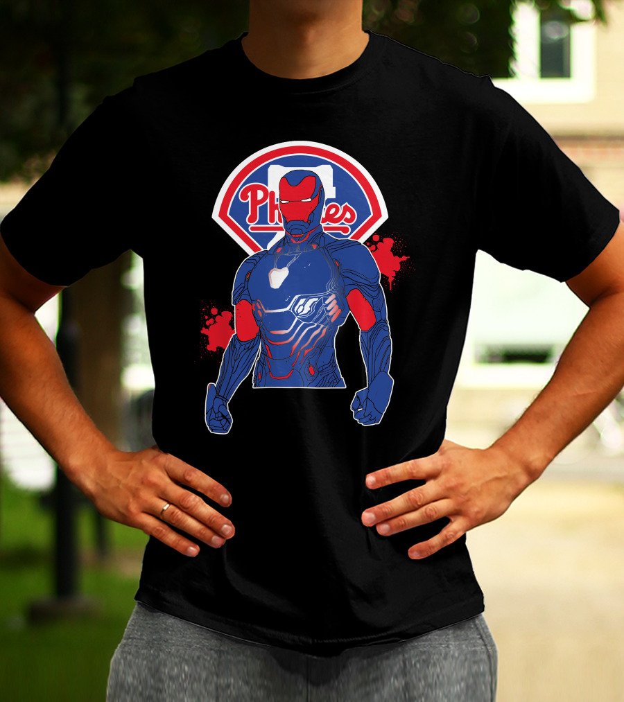 Iron Man Phillies Philadelphia Collaboration T-Shirt