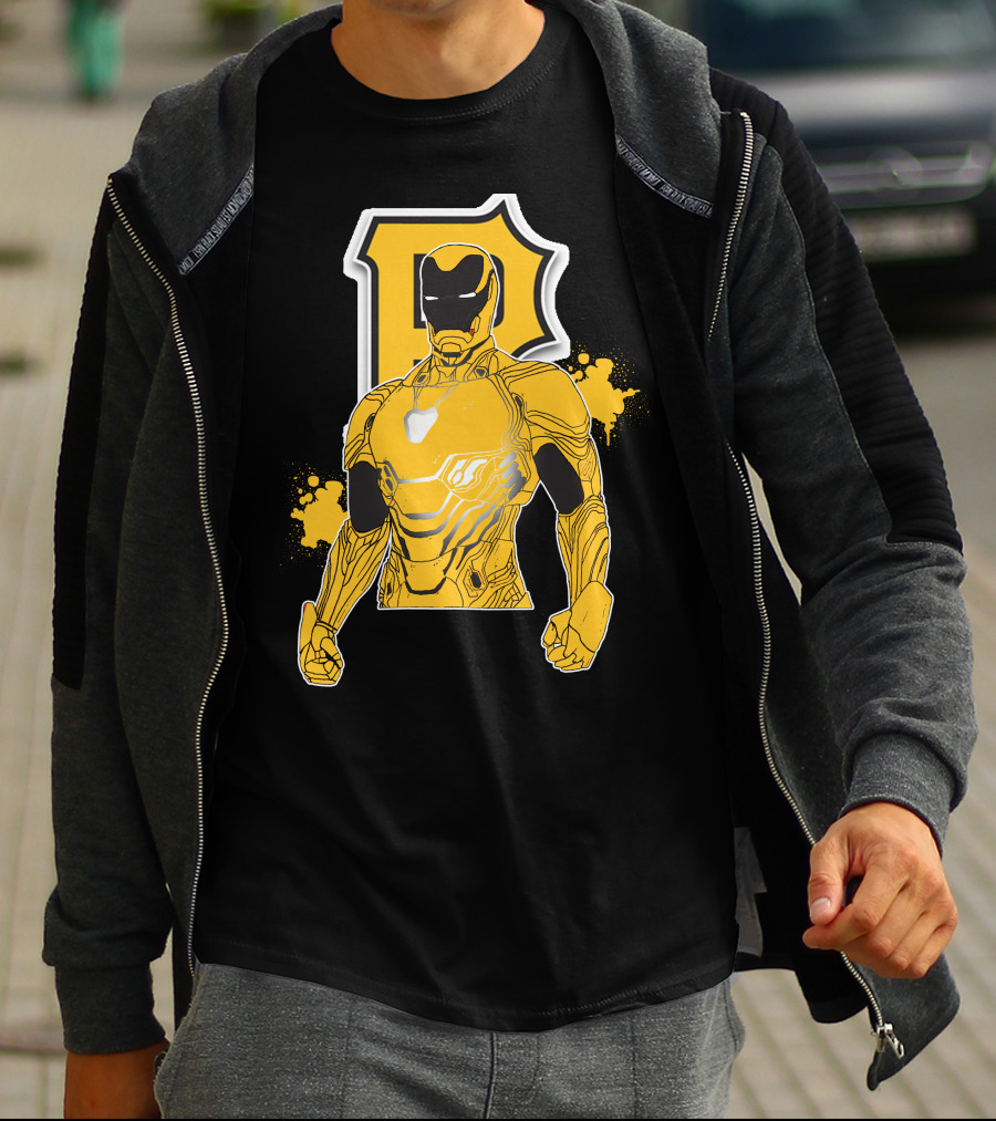 Iron Man Pittsburgh Pirates Collaborative Marvel Sports T-Shirt
