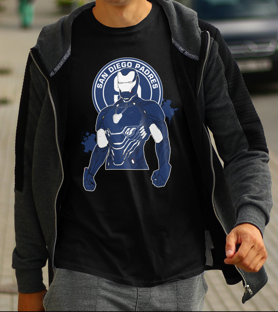 Iron Man San Diego Padres Crossover T-Shirt