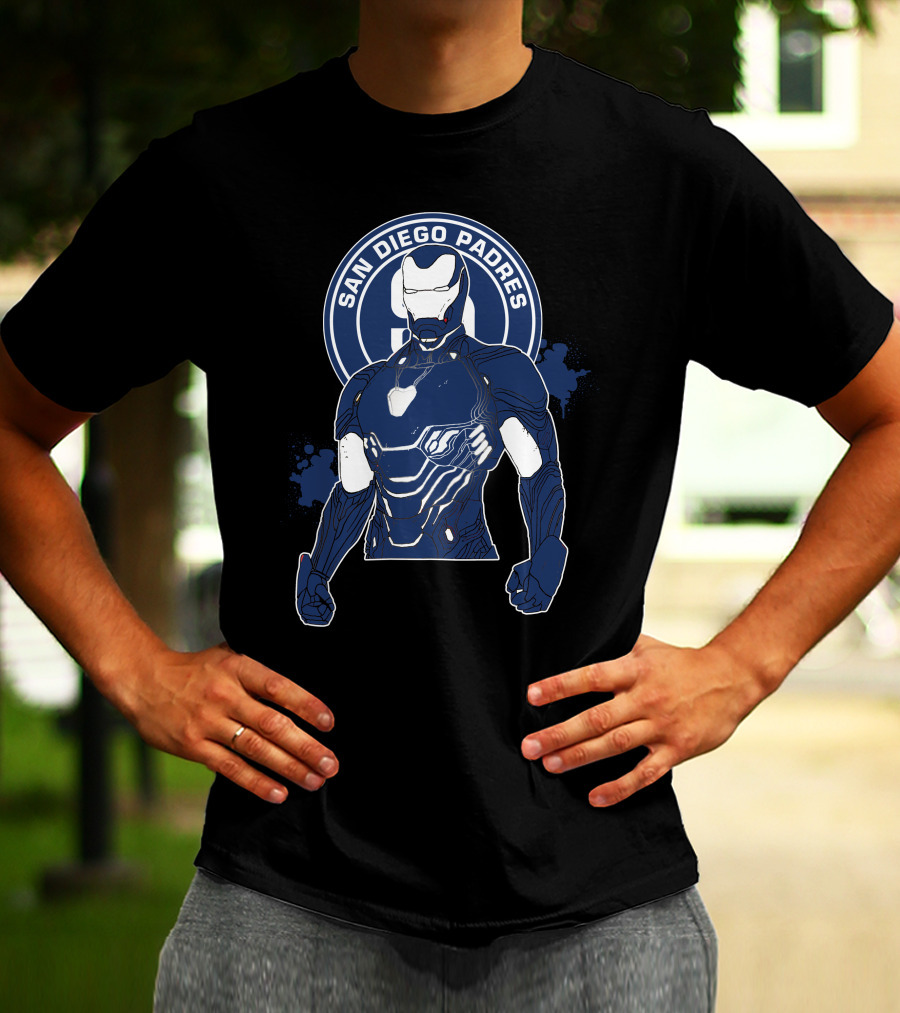 Iron Man San Diego Padres Crossover T-Shirt