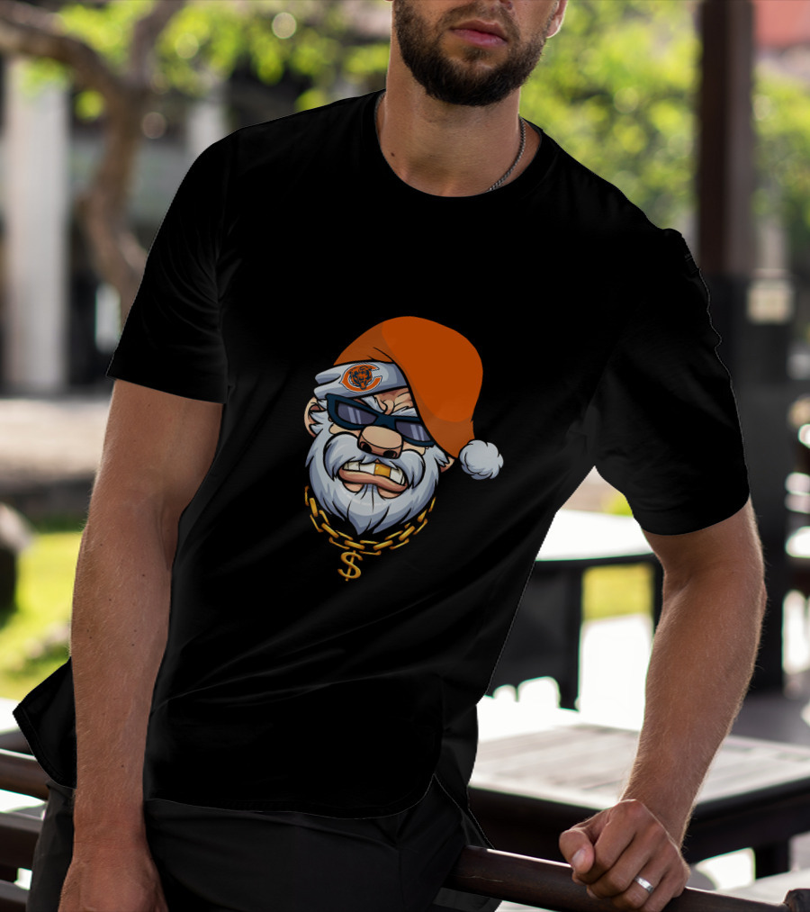 Bears Santa Gangster Style With Gold Chain And Sunglasses T-Shirt
