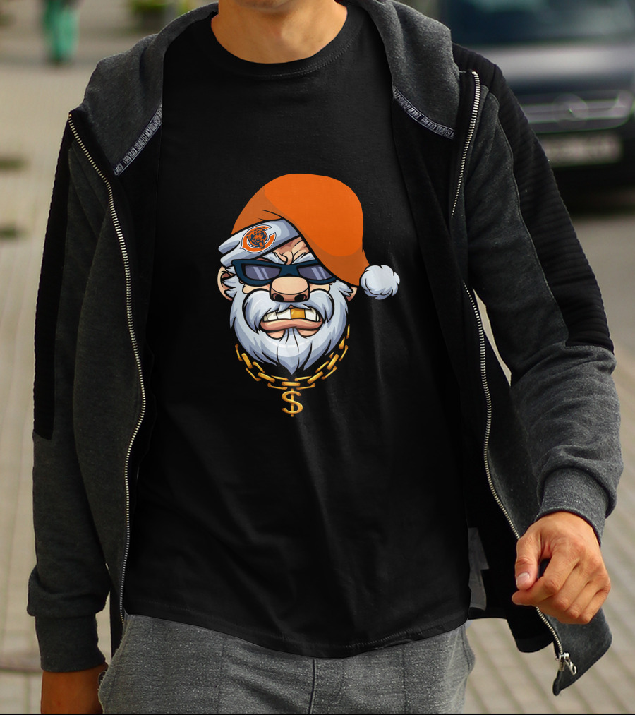 Bears Santa Gangster Style With Gold Chain And Sunglasses T-Shirt