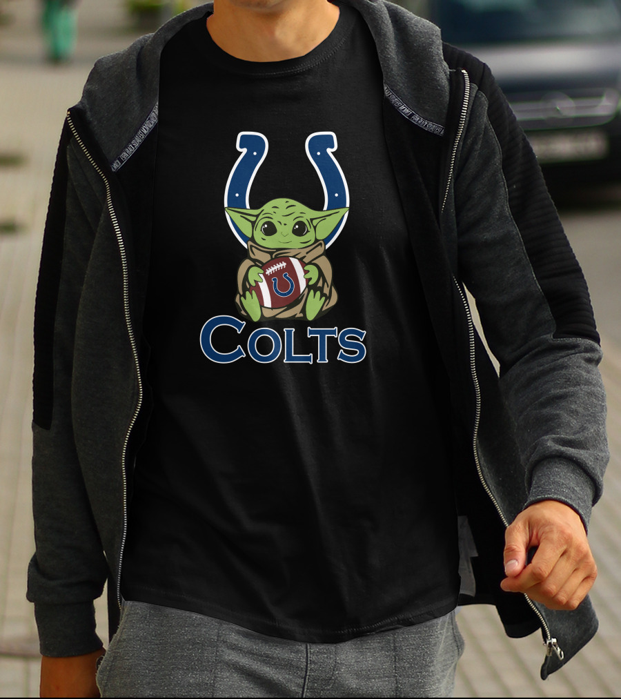 Colts Baby Yoda Star Wars Football T-Shirt