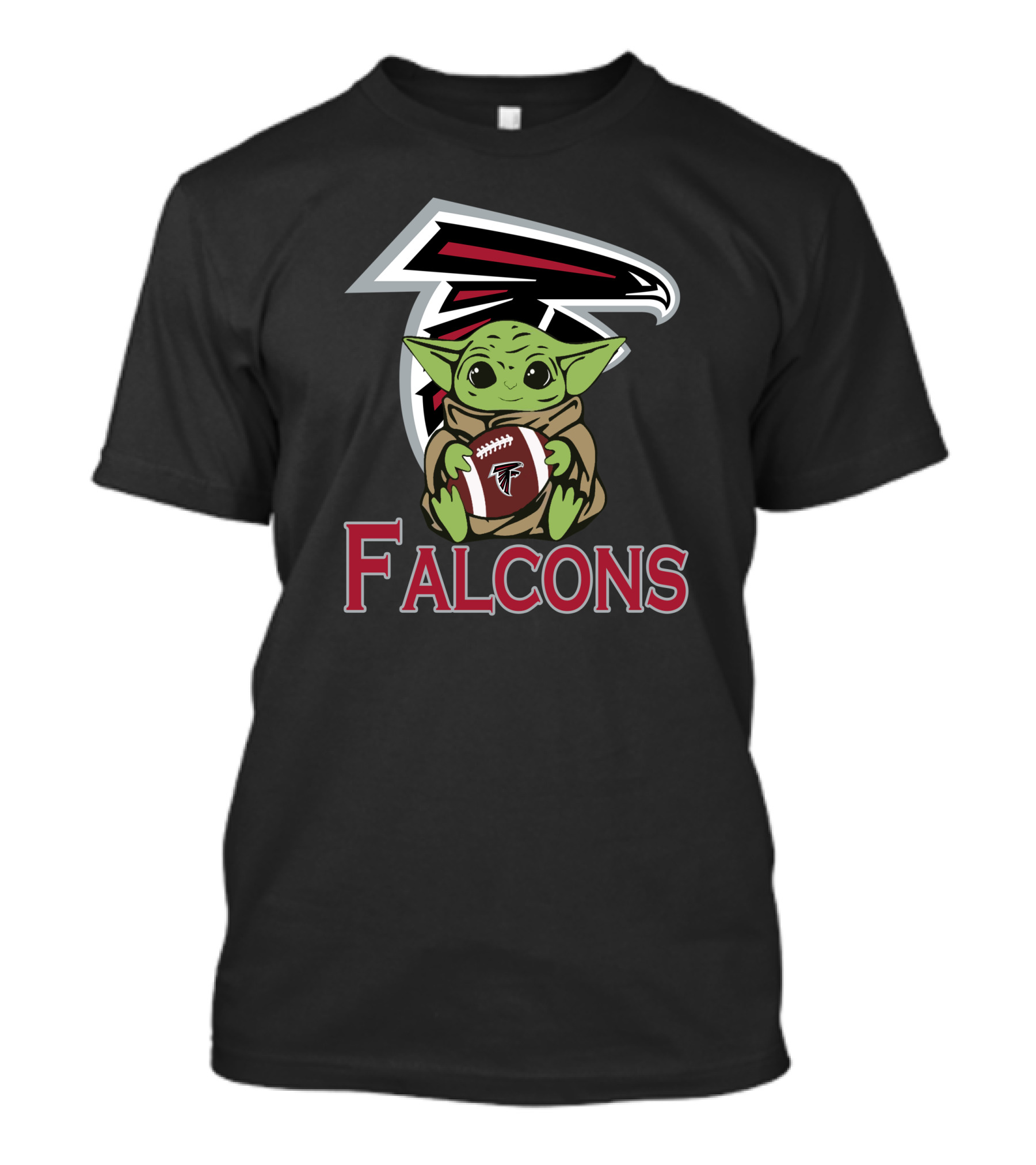 Falcons Baby Yoda Star Wars Football T-Shirt