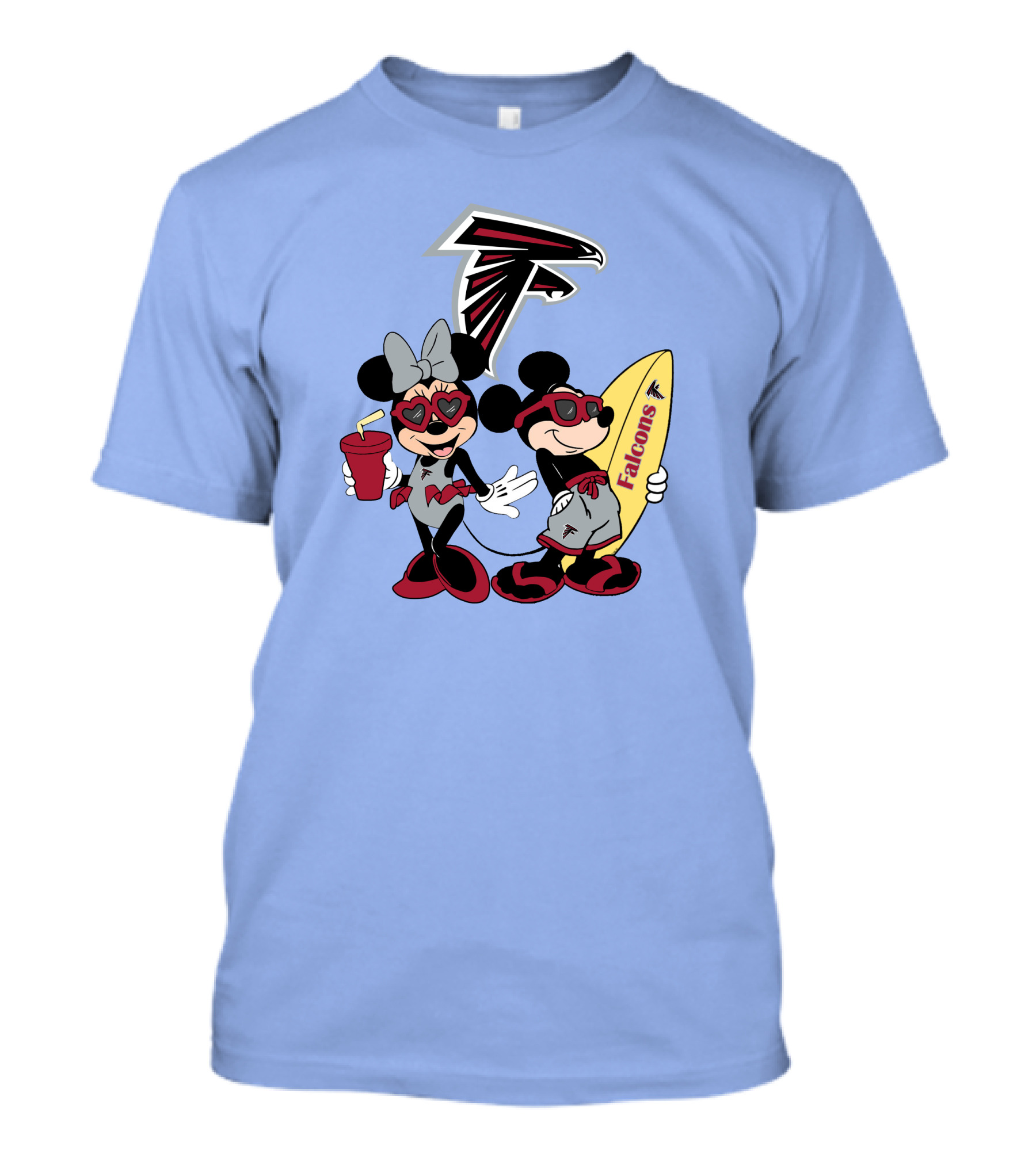Falcons Mickey And Minnie Vacation Fun T-Shirt