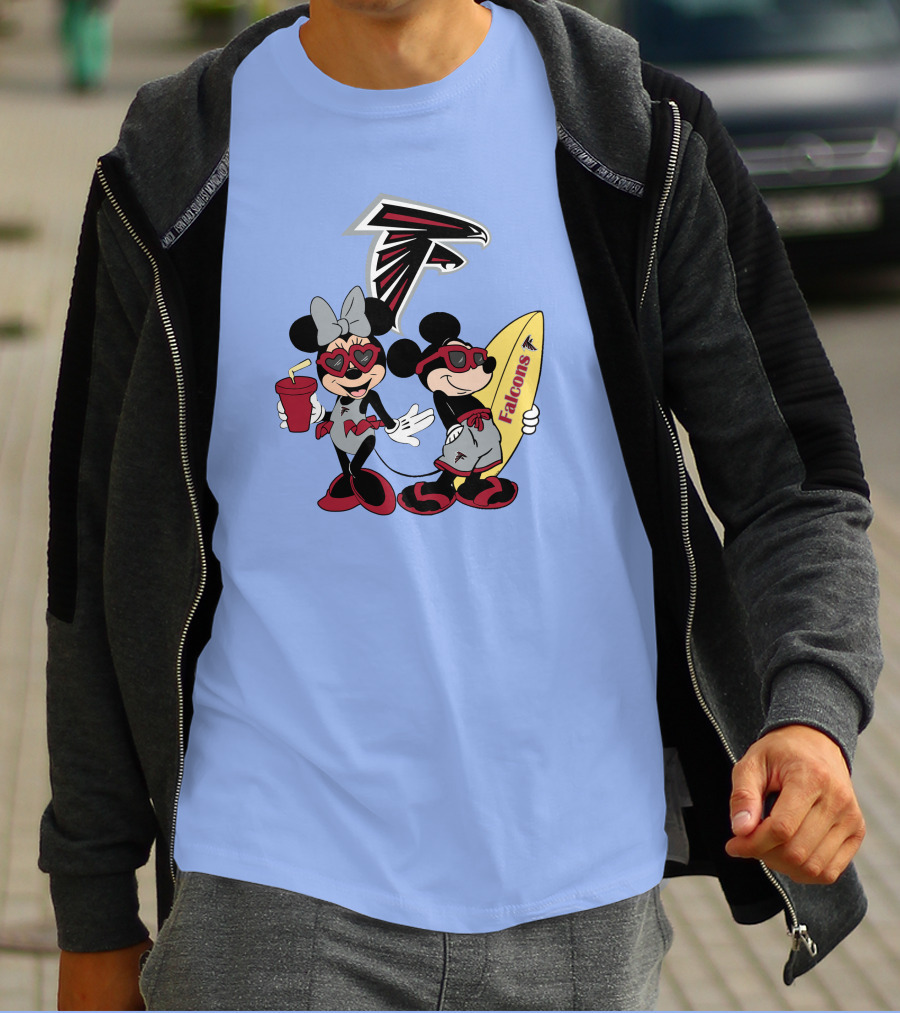 Falcons Mickey And Minnie Vacation Fun T-Shirt