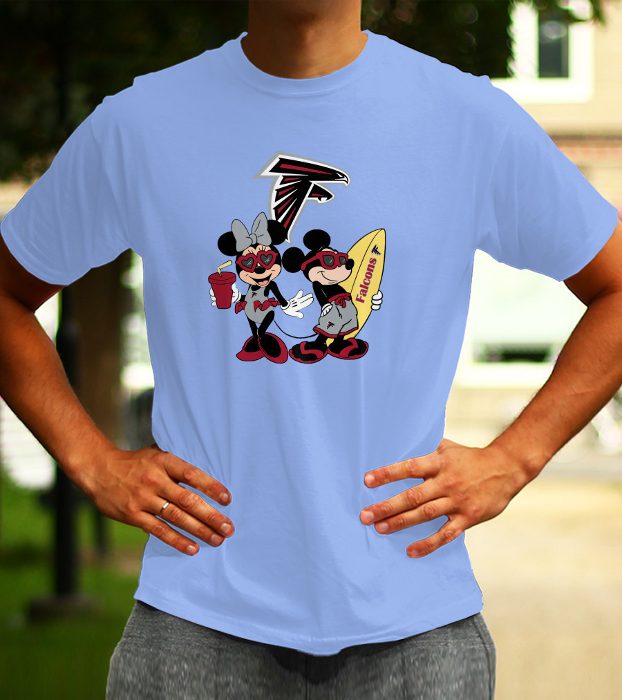 Falcons Mickey And Minnie Vacation Fun T-Shirt