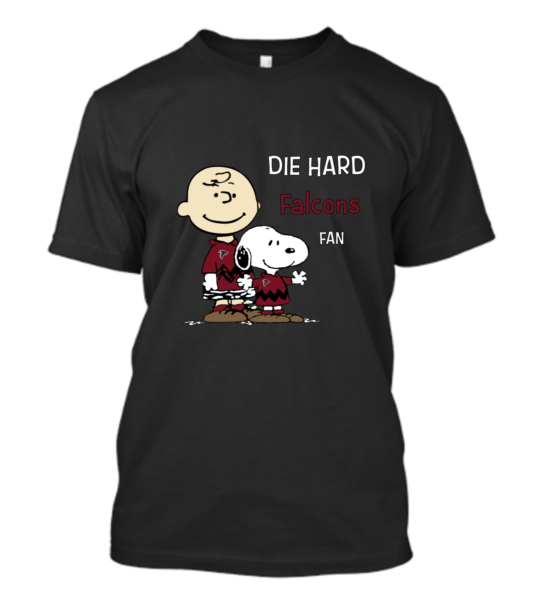 Die Hard Falcons Fan Charlie Brown And Snoopy T-Shirt