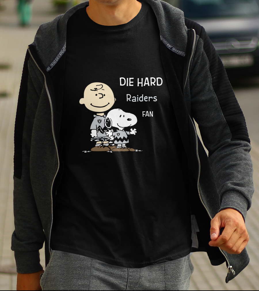 Die Hard Raiders Fan Snoopy And Charlie Brown T-Shirt